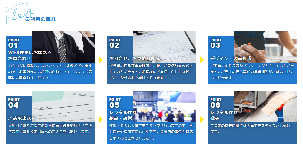 おまかせレンタル什器の画像